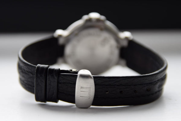 Dunhill Sport Diver Date with Rare Black Dial with Roman Numerals in Stainless Steel on Original Strap with Delpoyment Circa 1990s