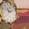 1958 Rare Omega Seamaster Automatic with Two Tone Dial in Solid Heavy 18ct Gold Dennison English Omega Case