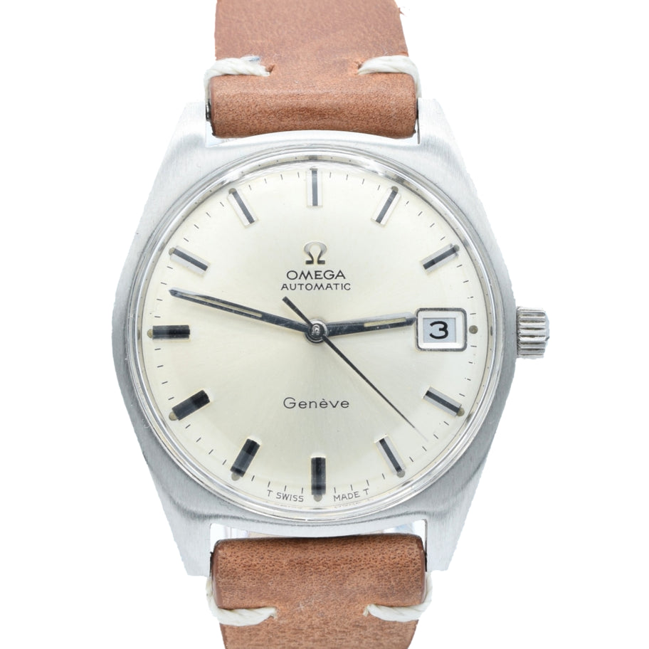 1968 Omega Geneve Automatic Date Model 166.002 in Stainless Steel Cal 565