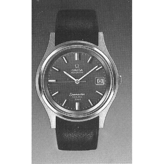 1973 Omega Large Seamaster Cosmic 2000 Automatic Date Model 166.128 with Silvered Dial on Bracelet