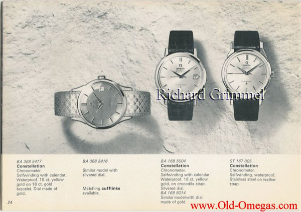 1966 Omega Constellation Date Automatic Chronometer Model 1685416 in 18ct Gold Case with Box and Papers