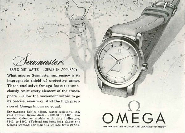 1958 Rare Omega Seamaster Automatic with Two Tone Dial in Solid Heavy 18ct Gold Dennison English Omega Case