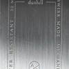1990s Alfred Dunhill 'Facet' swiss Mechanical Wristwatch with silvered Dial on leather + Buckle & Box