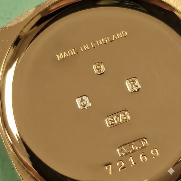 1941 Classic Military style Longines solid 9ct gold cushion Watch with rare Enamel Dial and Arabic Numerals
