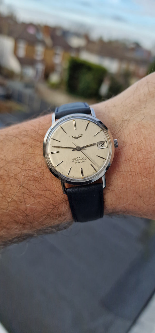 1966 Stunning Longines classic Flagship Automatic Date Model 3120 in Stainless Steel