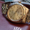 1970 Sharp Rolex Oyster Perpetual Datejust with White Gold Fluted Bezel "No Lume" Model 1601 in Stainless Steel on Jubilee Bracelet
