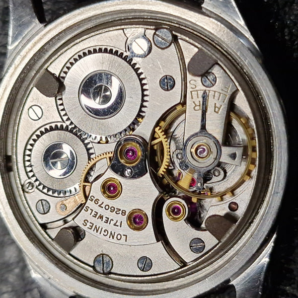 1951 Longines classic Sei Tacche Watch with Mixed Arrow and Arabic Numerals Model 5697