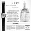 1950s Cyma Watersport steel wristwatch original all-Arabic military dial on rare GF Bonklip bracelet