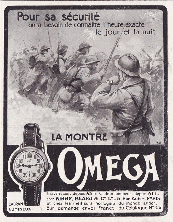 1910 Omega Rare & Antique wristwatch one of the first Trench Historical pieces in solid sterling silver