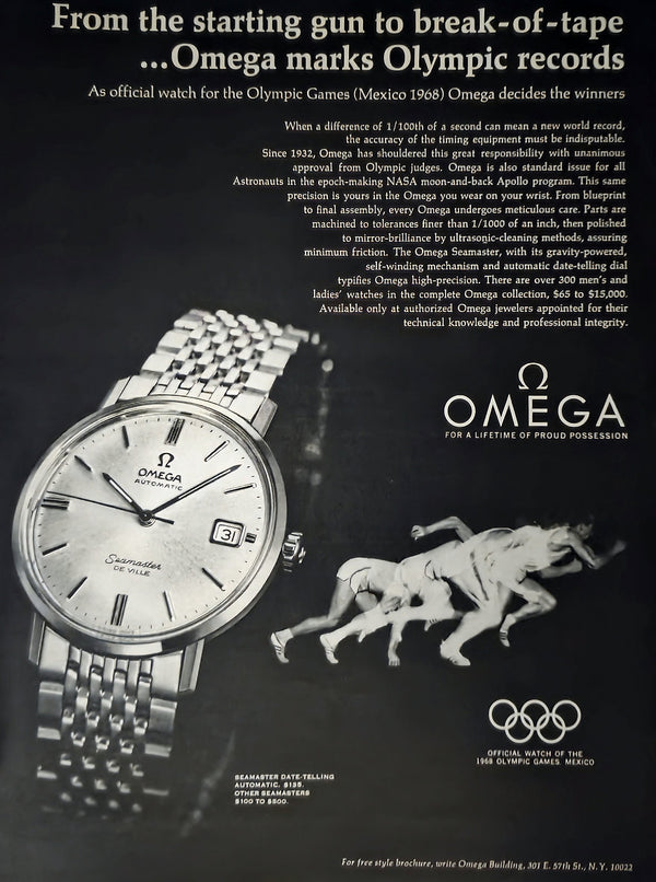 1958 Omega Seamaster sharp Automatic Date Wristwatch Model 2849 with Original Off-White Dial on  BOR Bracelet