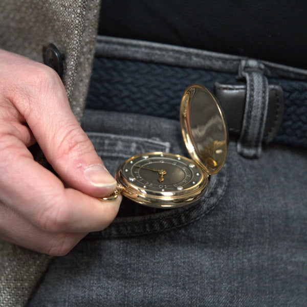 1930 Solid 9ct Gold Braille Full Hunter Pocket Watch -piece unique Cyma Tavannes Movement