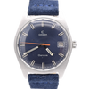 1969 Omega Geneve Date Model 136.041 Manual Wind with Metallic Blue Dial