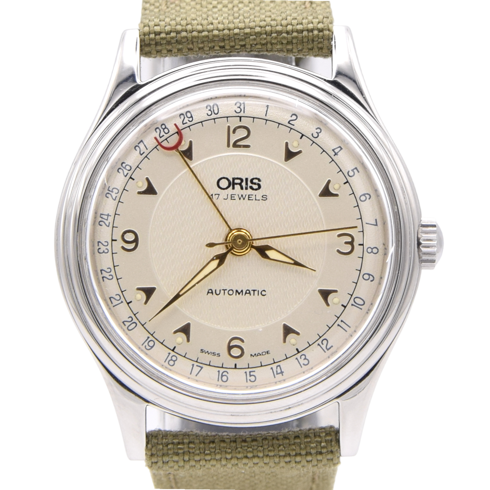 1990s Classic Oris Pointer Date Automatic in Stainless Steel Model 1990s Classic Oris Pointer Date Automatic in Stainless Steel Model
