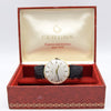 1970 Certina sleek slim Dress Watch with satin Dial in solid 18ct Gold with Box - Like New