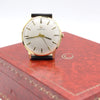 1970 Certina sleek slim Dress Watch with satin Dial in solid 18ct Gold with Box - Like New