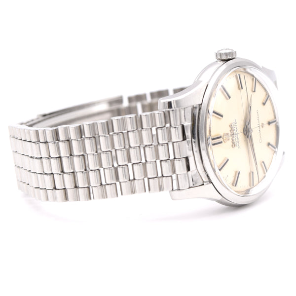 1959 Omega Constellation with Stunning Cross-Hair onyx Model 14381 on brick link Bracelet