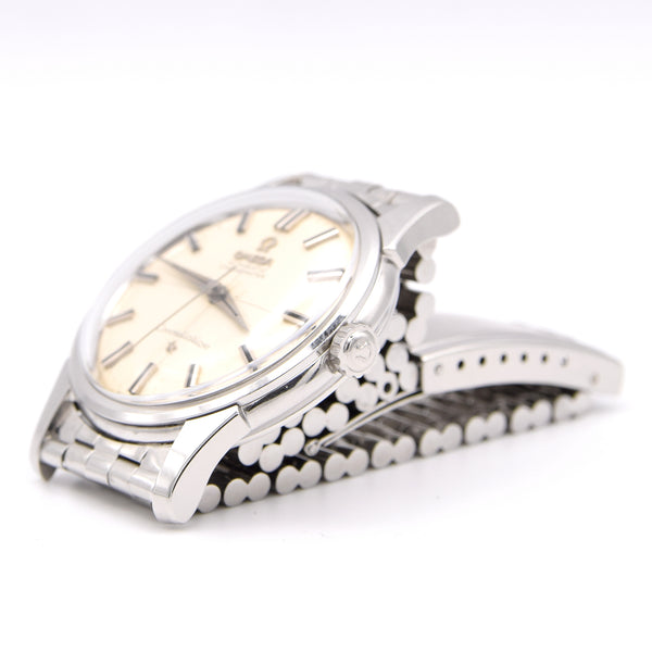 1959 Omega Constellation with Stunning Cross-Hair onyx Model 14381 on brick link Bracelet