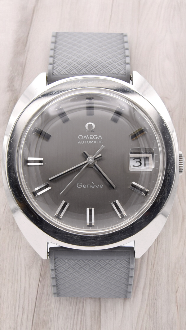 1969 Omega Genève Japanese market 'Shibui' Automatic Date in Steel Model 166.721