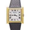 1975 Designer RoyKing square Tank watch 925 Sterling silver / gilt  Manual Winding with buckle