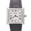 1975 Designer RoyKing Tank / Square watch 925 Sterling silver London hallmark Manual Winding with buckle