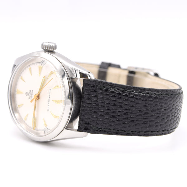 1953 Tudor Oyster Shock-Resisting Fully restored Steel Wristwatch Model 7904 in 34mm