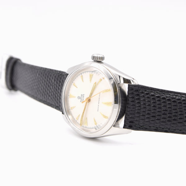 1953 Tudor Oyster Shock-Resisting Fully restored Steel Wristwatch Model 7904 in 34mm