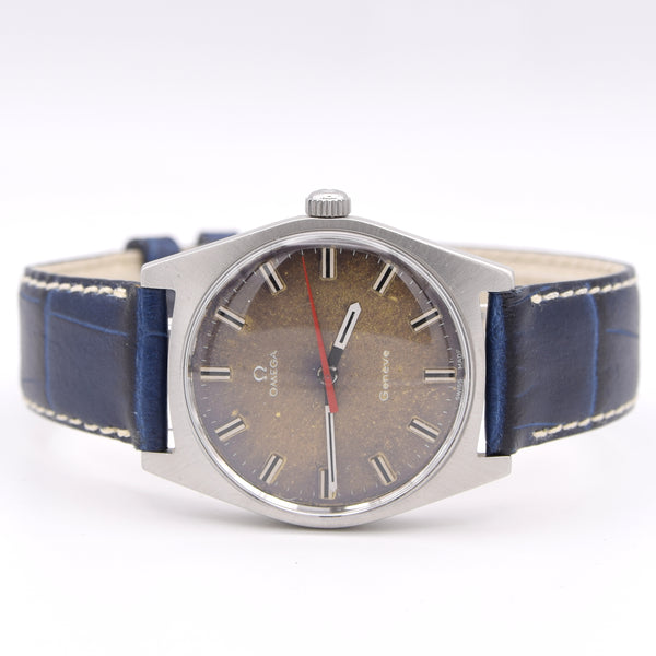 1968 Omega Geneve Date Model 135.041 Manual Wind with Tropicalized dial box and papers