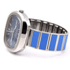 1970s Vulcain Kilimandjaro  'Sunburst Blue' Day Date automatic watch in Stainless Steel