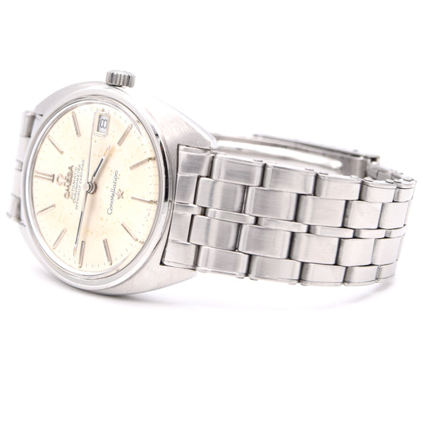 1967 Omega Constellation Automatic Wristwatch in Stainless Steel Chronometer Date Model 168.017 