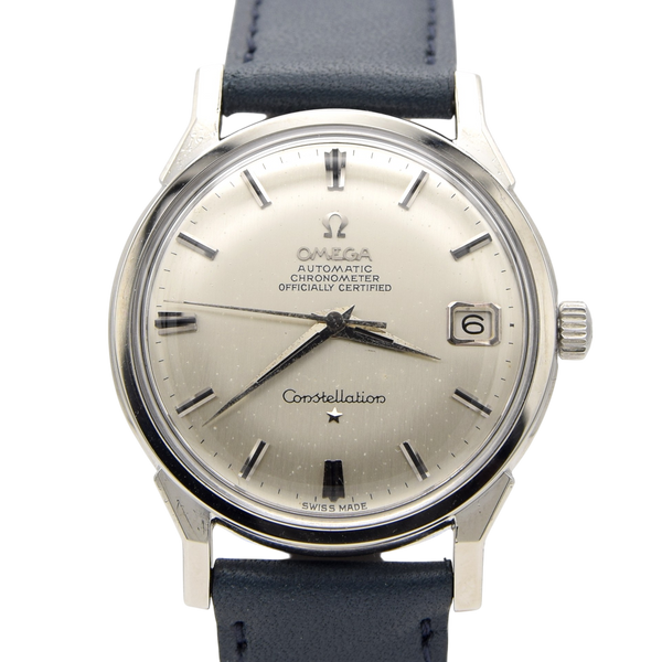 1965 Omega Sharp Constellation Date Automatic Chronometer with Dog Leg Lugs Model 168.005 in Stainless Steel 