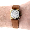 1925 JW Benson Rare All English made Watch with Enamel Dial and Arabic Numerals in 9ct Gold