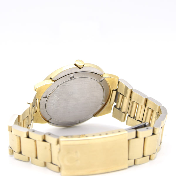 1971 Omega Geneve Dynamic Automatic Date with Gorgeous Two Tone Dial Model 166.039 in Gold Capped