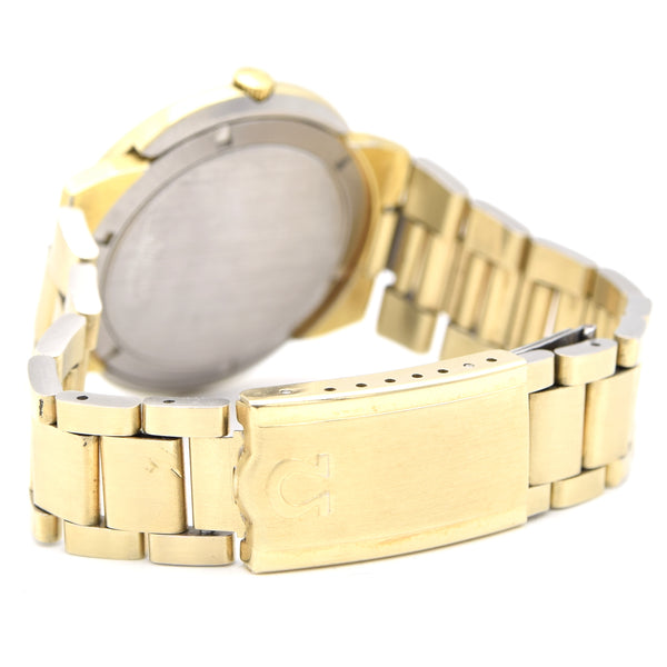 1971 Omega Geneve Dynamic Automatic Date with Gorgeous Two Tone Dial Model 166.039 in Gold Capped