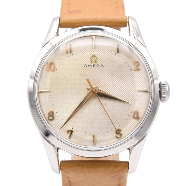 1950 Omega 36mm Model 2639 stunning honeycomb dial Stainless Steel Screw-Back case