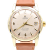 1958 Omega Seamaster Automatic Date Wristwatch Model 2849 with Original Off-White Dial Gold on steel case