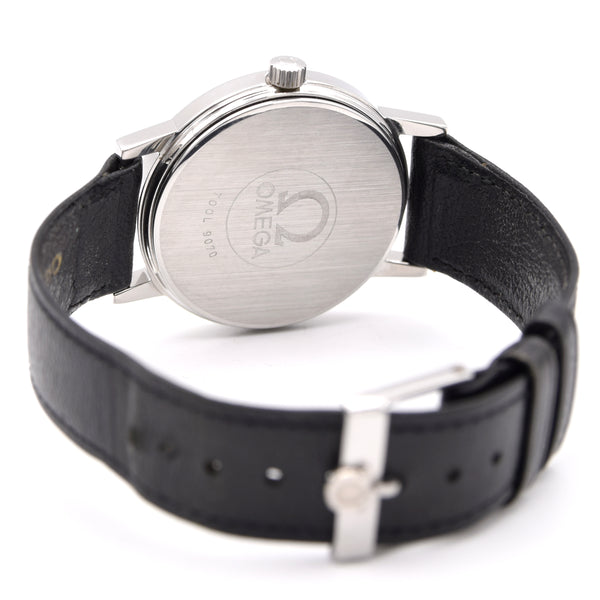 1975 Omega classic manual Wind Date Dress Watch Model 136.0104 in Stainless Steel like new