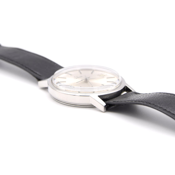 1975 Omega classic manual Wind Date Dress Watch Model 136.0104 in Stainless Steel like new