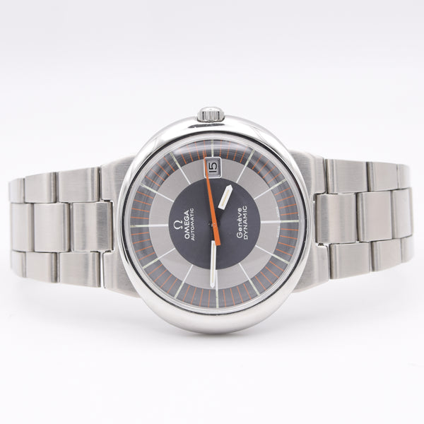1973 Omega Geneve Dynamic Automatic with Rarer Grey bulls eye Dial 166.175 in Stainless Steel on Bracelet