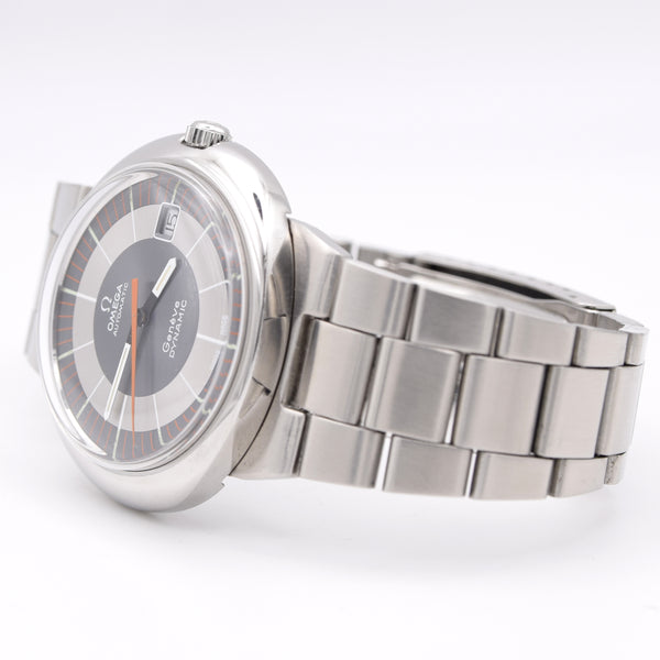 1973 Omega Geneve Dynamic Automatic with Rarer Grey bulls eye Dial 166.175 in Stainless Steel on Bracelet