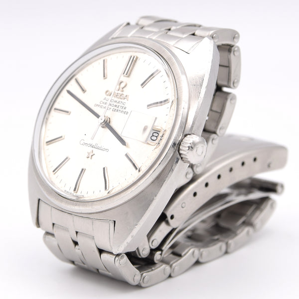 1969 Omega Constellation Automatic Wristwatch in Steel Chronometer Date Model 168.017 