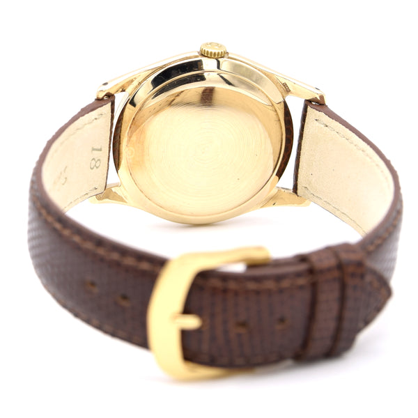 1956 Omega Dress Watch in Solid 9ct Gold English Case Model 12302 all original cal 420