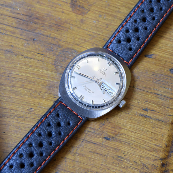 1968 Omega Seamaster Cosmic Spanish Day/Date Model 166.035 in Stainless Steel Moncoque Case