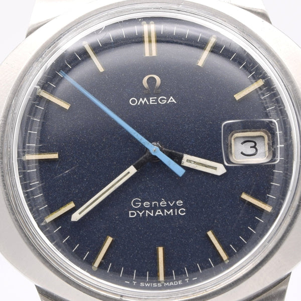 1969 Omega Geneve  dynamic with Gorgeous matte blue Dial Model 136.033 in steel with box