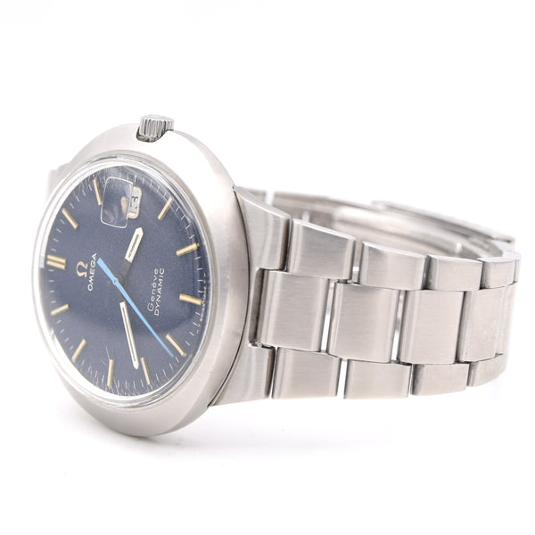 1969 Omega Geneve  dynamic with Gorgeous matte blue Dial Model 136.033 in steel with box