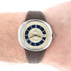 1973 Omega Geneve Dynamic Automatic Date with Two Tone white and Blue Tuxedo Roman Dial Model 166.107