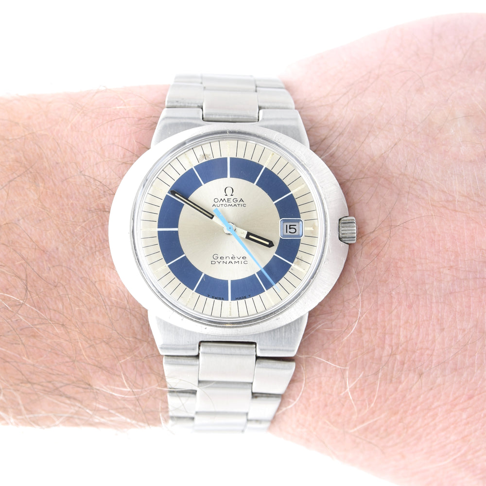 1971 Omega Geneve Dynamic Automatic Date with Two Tone Dial Model 166.039 Box & Papers