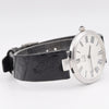 1977 Alfred Dunhill silver 925 sterling 'Green Bulls eye' swiss quartz dress Wristwatch with strap - buckle - box (Copy)