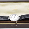 1977 Alfred Dunhill silver 925 sterling 'Green Bulls eye' swiss quartz dress Wristwatch with strap - buckle - box (Copy)