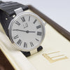 1977 Alfred Dunhill silver 925 sterling 'Green Bulls eye' swiss quartz dress Wristwatch with strap - buckle - box (Copy)