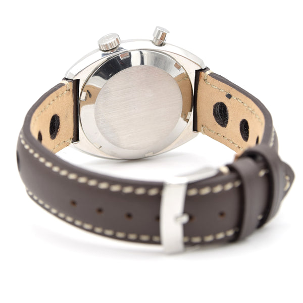 1967 Omega Chronostop Genéve Rarer drivers Model 145.010 with Grey Sloped Dial in Stainless Steel